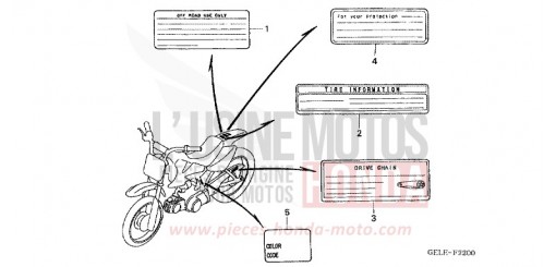 CAUTION LABEL (CRF50F4-9) CRF50F9 de 2009